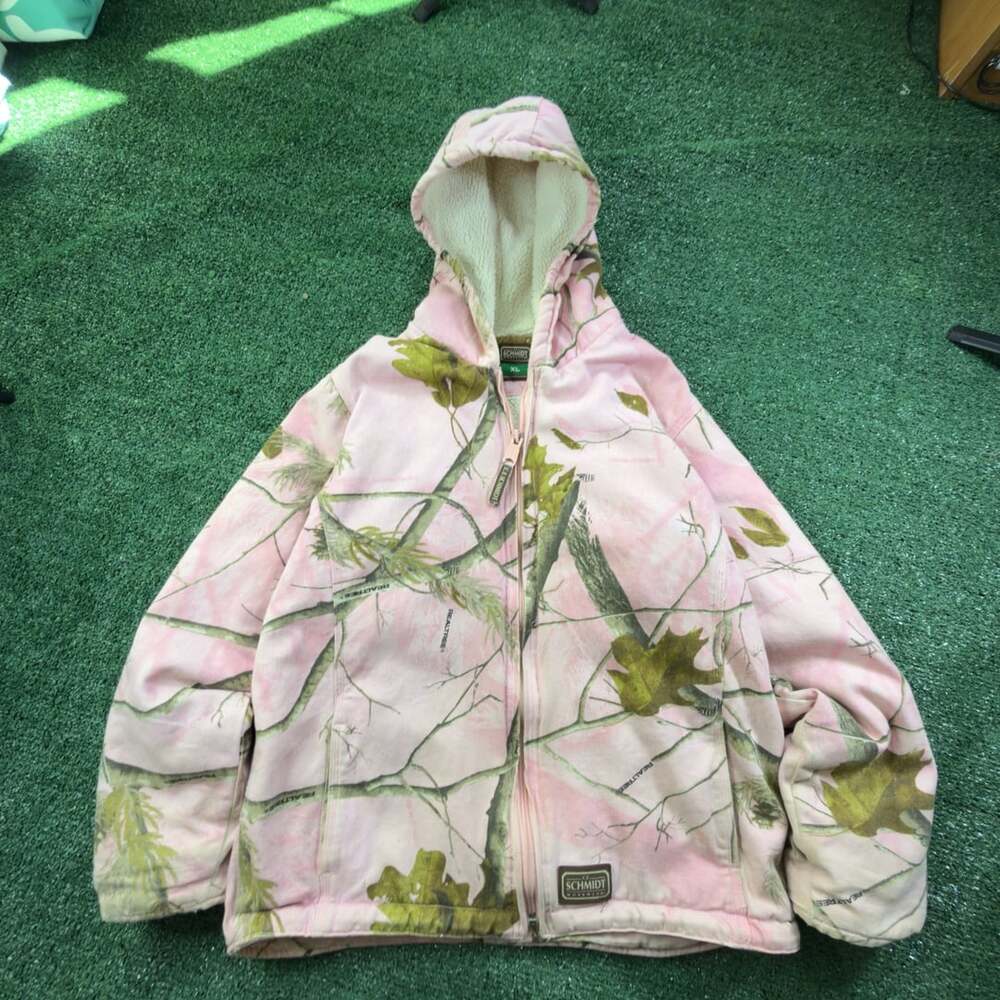 C.E. Schmidt Workwear Pink Realtree Camo Sherpa Lined Hoodie XL